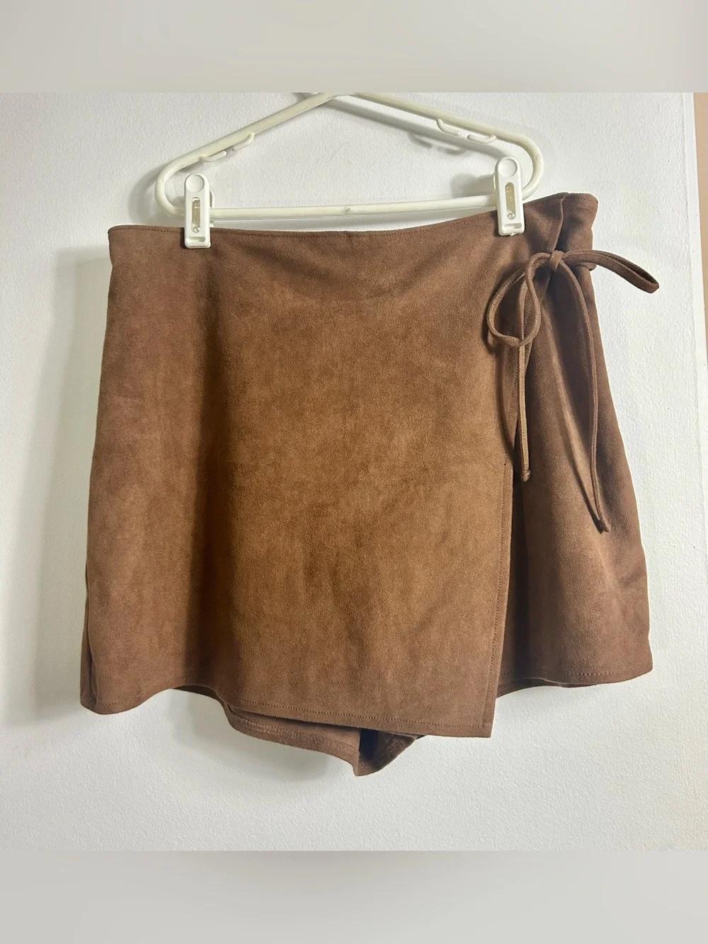 Brown Wrap-Front Women’s Shorts